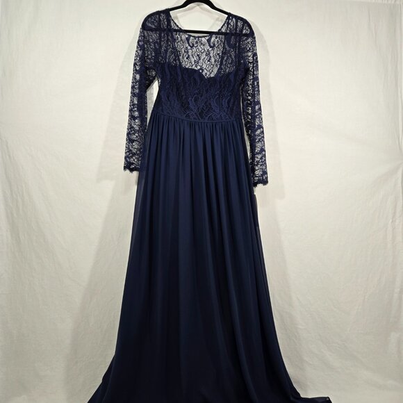 HAYLEY PAIGE Victorian ROMANTIC-GOTHIC Whimsigoth NAVY Formal Dress Size 14 NEW! - Picture 1 of 17